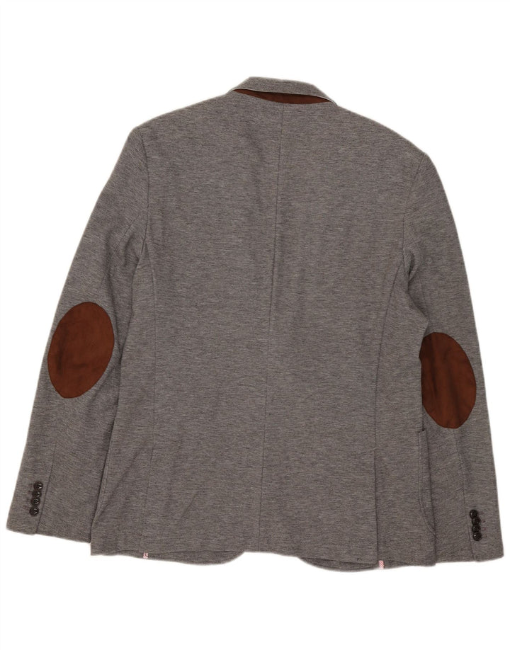 Blazer pentru bărbați Zara cu 2 nasturi EU 54 XL Poliester gri