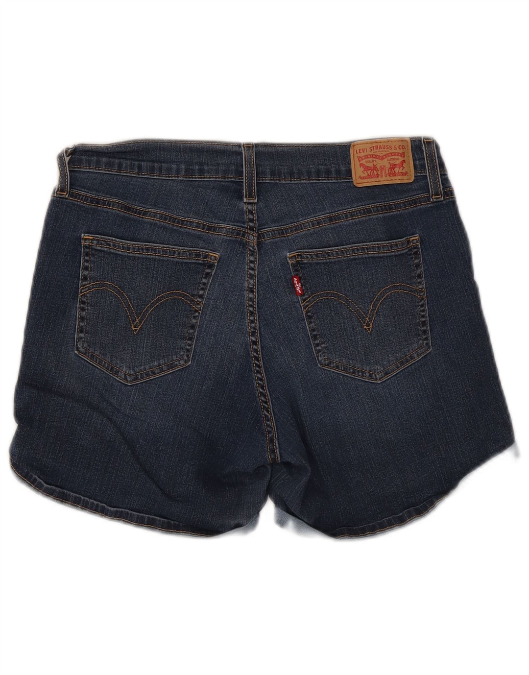 Pantaloni scurți din denim Levi's pentru femei W30, bumbac albastru mediu