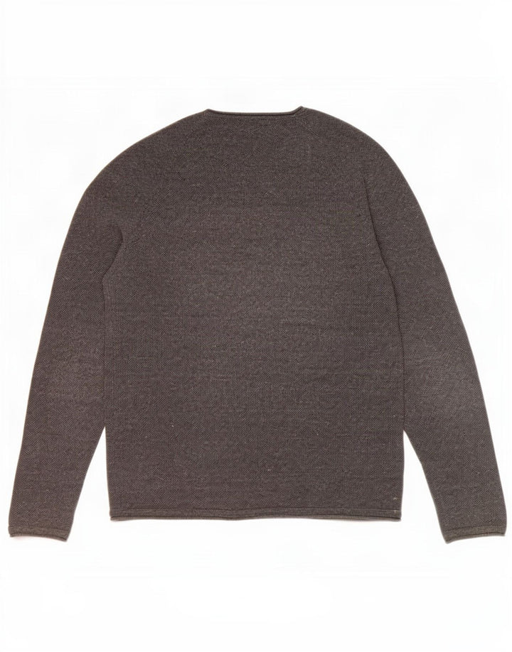 Jack & Jones Top pentru bărbați cu mânecă lungă mare, gri bumbac
