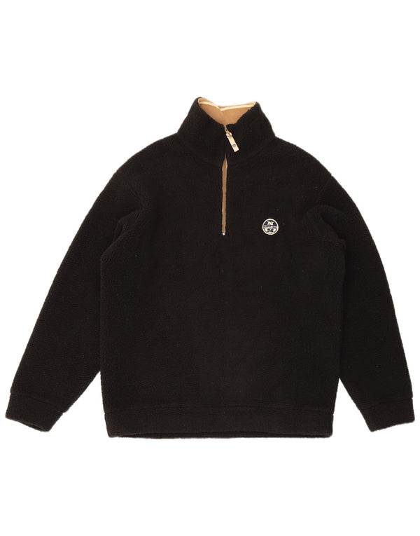 Jumper North Sails pentru bărbați, cu fermoar și gât, poliester mic, negru
