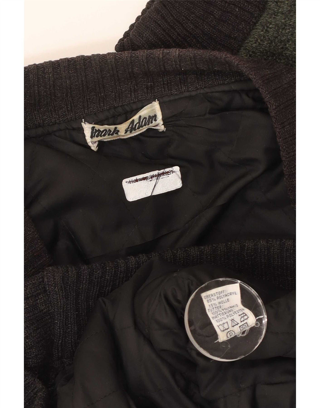 Mark Adam Pulover Cardigan Bărbați IT 48/50 Verde Mediu Geometric Poliacrilic