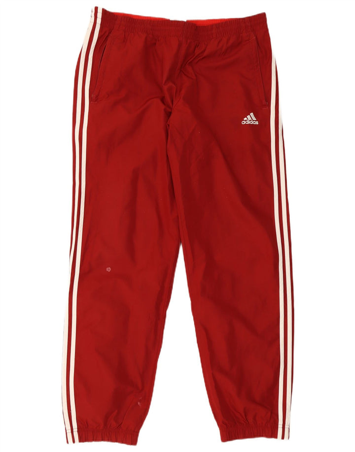 Pantaloni de trening pentru bărbați Adidas Pantaloni de jogging Poliester roșu mediu