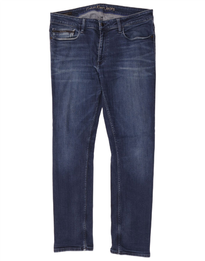 Blugi slim pentru bărbați Calvin Klein W36 L32 albastru