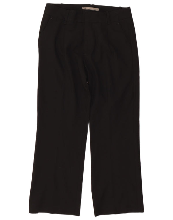 Pantaloni chino drepți pentru femei Zara EU 44 XL W34 L27 Viscoză neagră