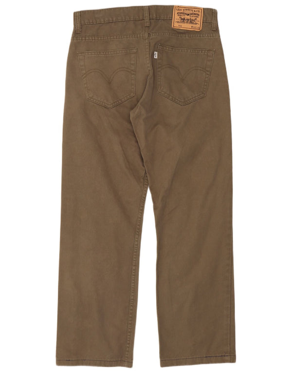 Pantaloni casual drepti pentru bărbați Levi's 752 L30 L28 Bumbac kaki