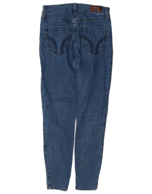 Blugi super skinny Hollister pentru femei cu talie înaltă L26 L26 bumbac albastru