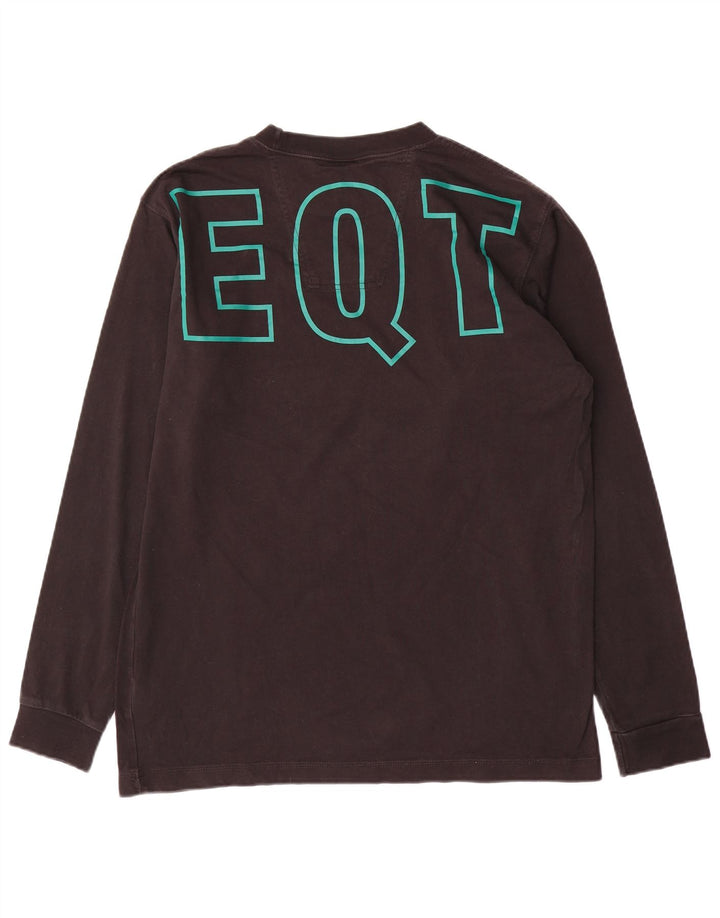 Top grafic ADIDAS pentru bărbați, cu mânecă lungă, mare, negru, color block, bumbac