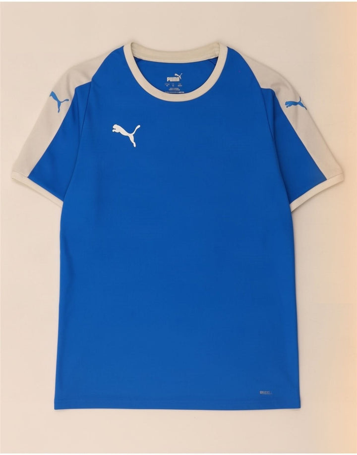 T-shirt pentru bărbați Puma Top Medium Blue Colorblock Poliester