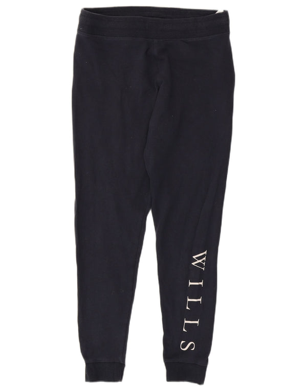 Jack Wills Pantaloni de trening grafic pentru femei Pantaloni de jogging UK 12 Medium Bleumarin