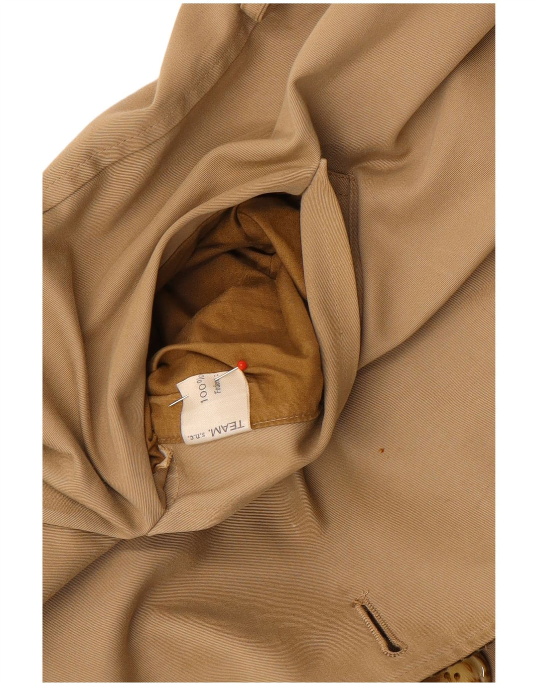 Palton reversibil vintage pentru femei UK 14, bumbac cu carouri, bej mediu