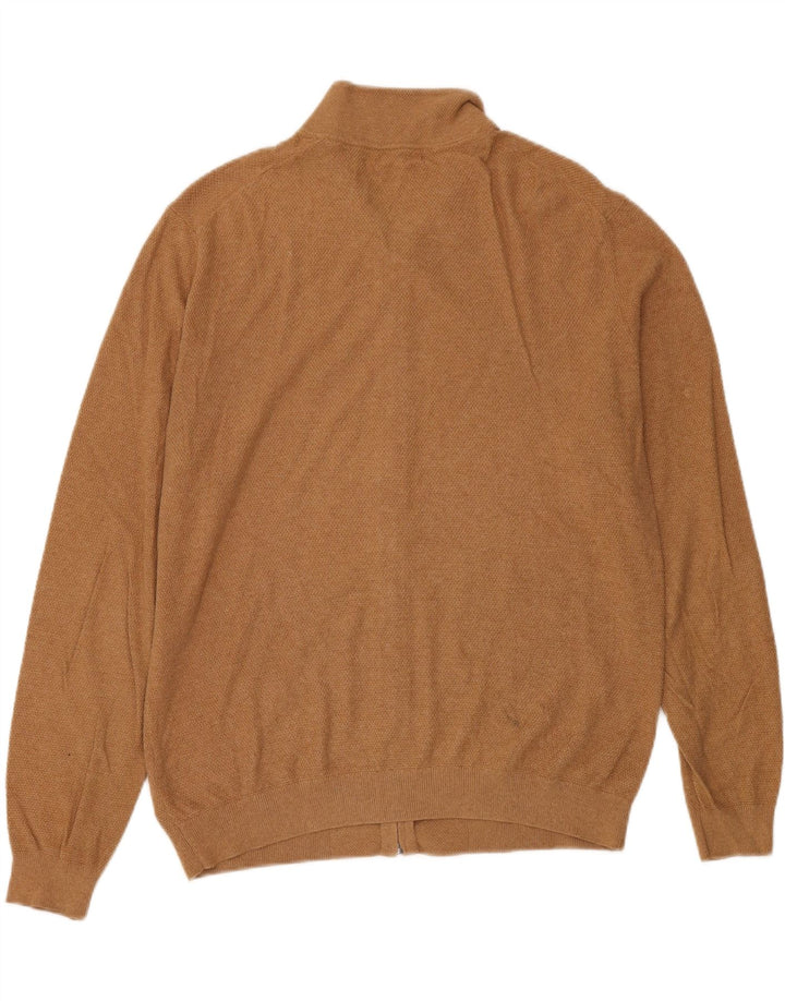 Pulover cardigan pentru bărbați MASSIMO DUTTI, bumbac maro mare