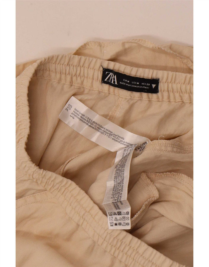 Pantaloni chino drepti pentru femei Zara Mediu L28 L32 Lyocell alb
