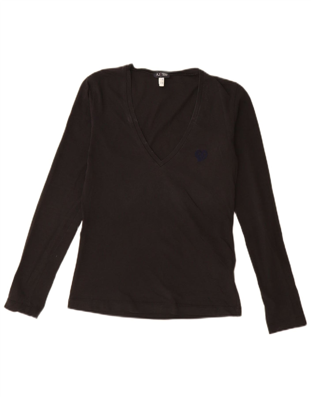 Armani Jeans Top Femei Maneca Lungi EU 38 Medium Negru Bumbac