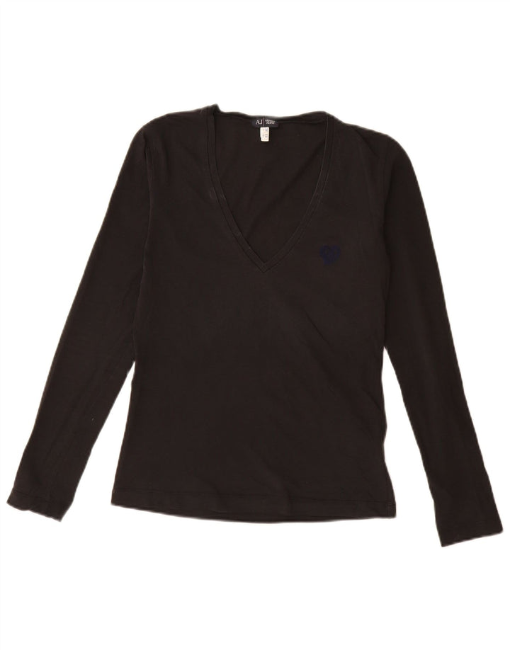 Armani Jeans Top Femei Maneca Lungi EU 38 Medium Negru Bumbac