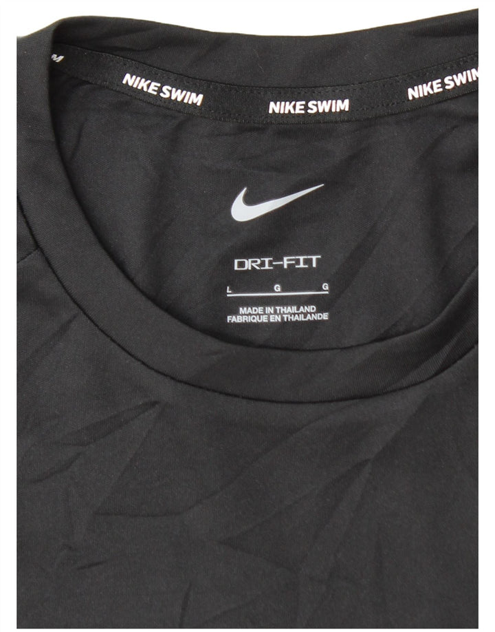 NIKE Dri Fit Top cu mânecă lungă mare, negru
