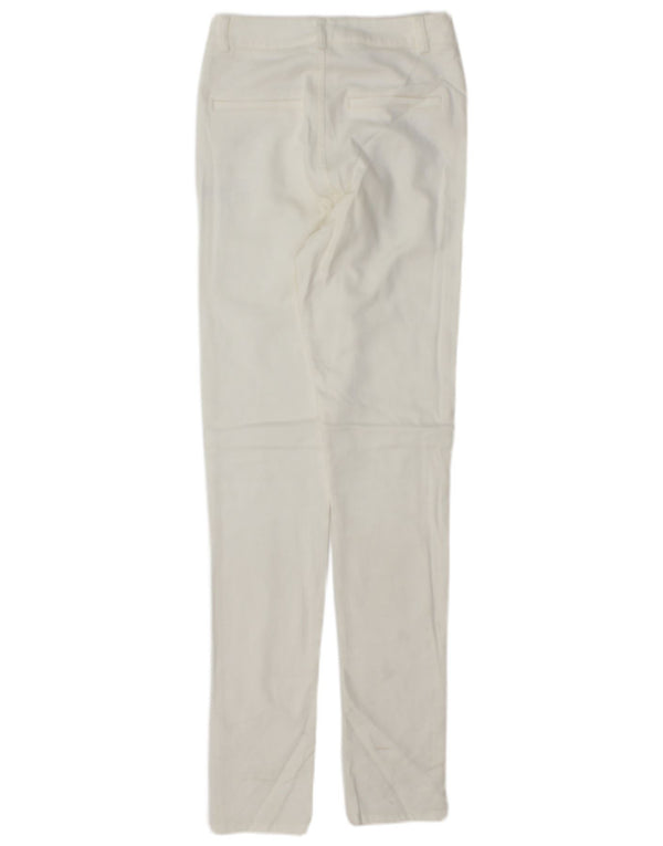 Pantaloni casual slim pentru femei Zara XS W24 L32 Bumbac alb