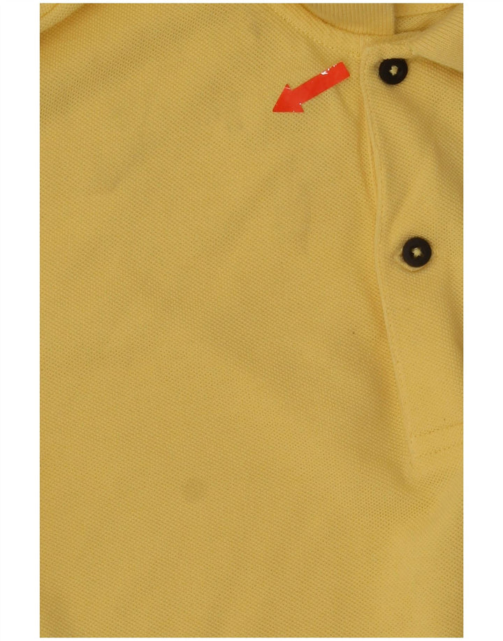 Tricou polo Massimo Dutti pentru bărbați din bumbac galben mediu