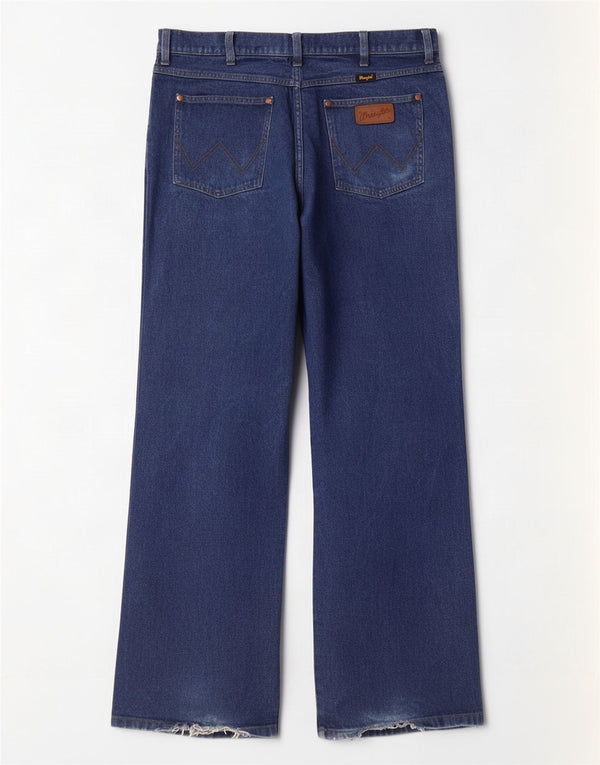 Blugi largi Wrangler FOX Bootcut pentru bărbați W34 L32 bumbac bleumarin