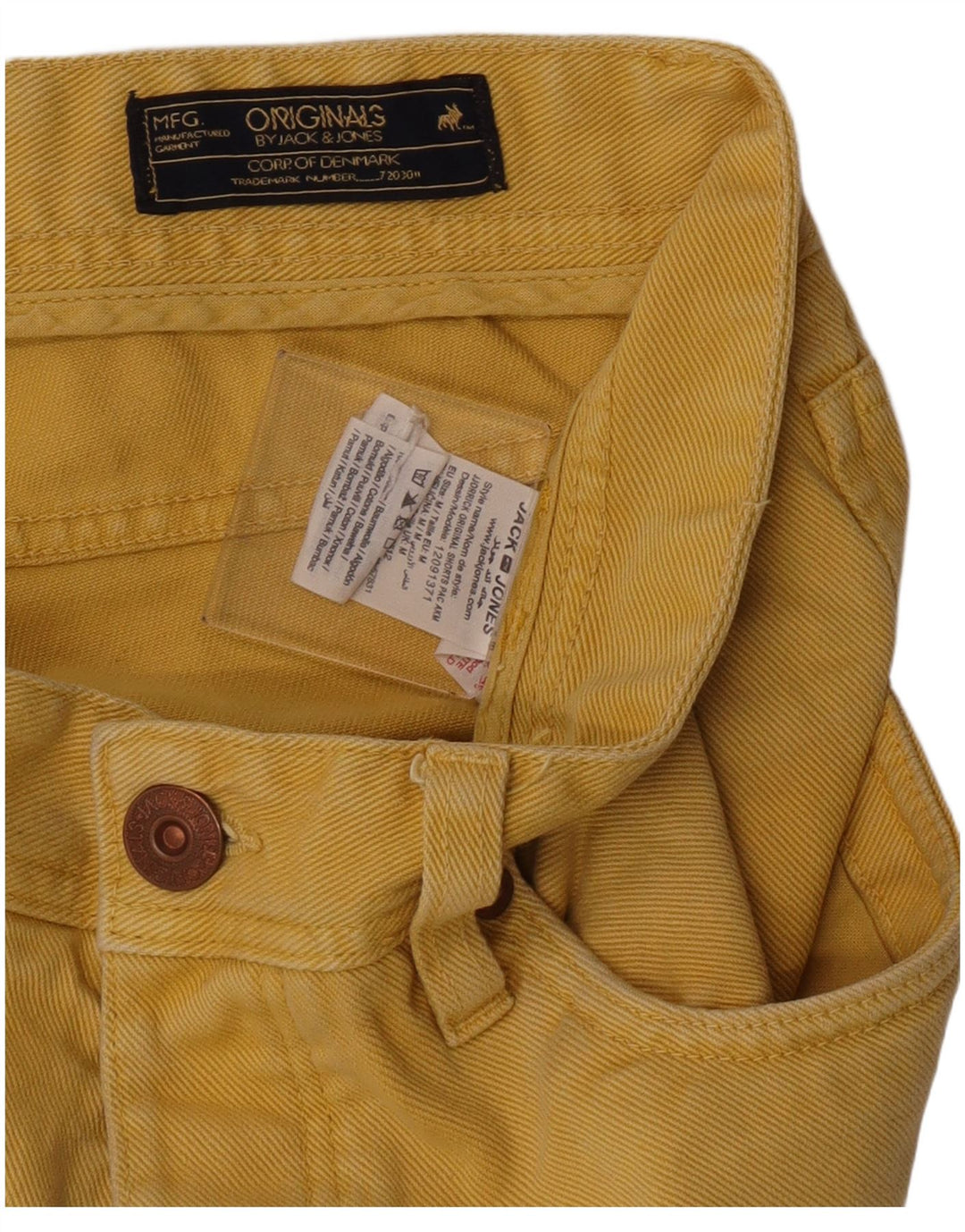 Pantaloni scurți din denim Jack & Jones pentru bărbați, de culoare medie, W32, galbene