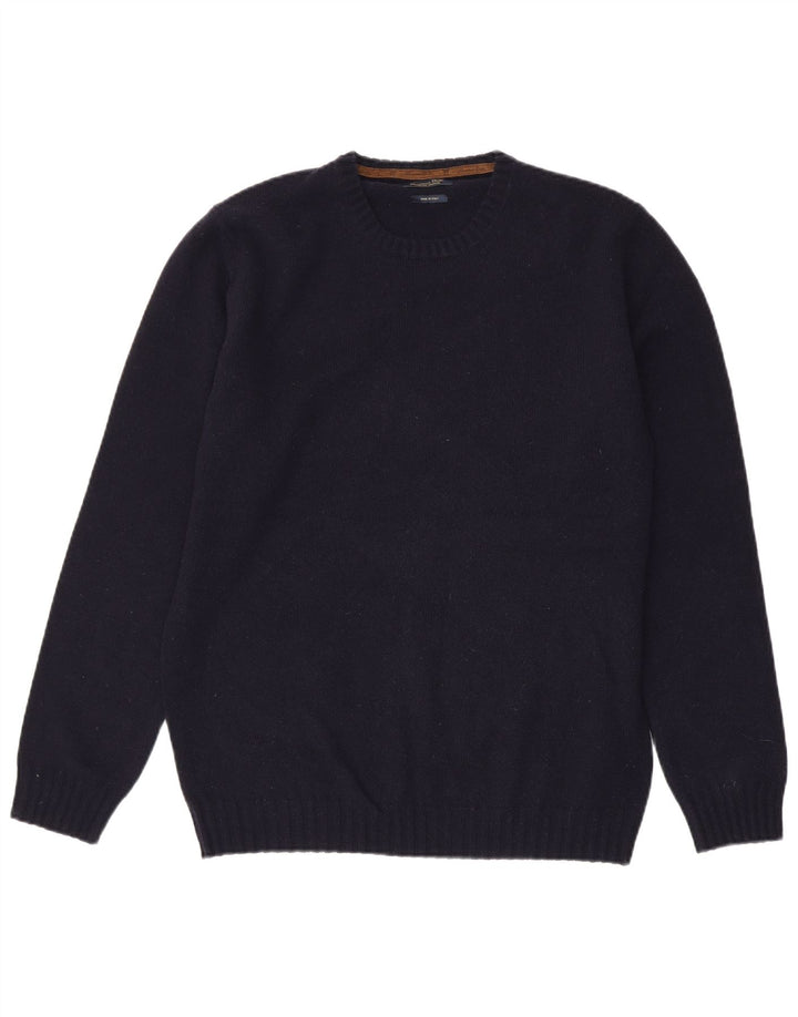 Pulover Massimo Dutti pentru bărbați, cu gât crew, XL, bleumarin