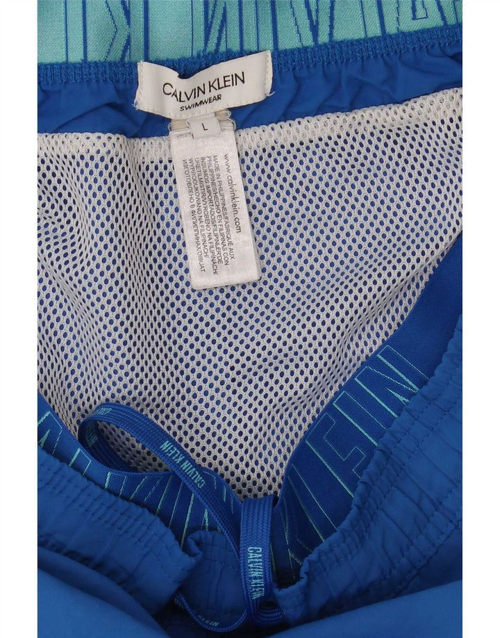 Pantaloni scurți de înot Calvin Klein pentru bărbați, mari, albastru, poliester
