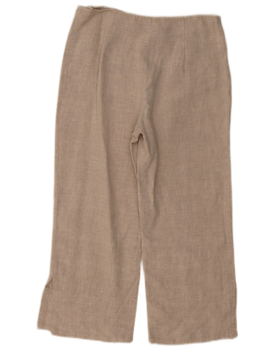 VINTAGE Pantaloni Capri drepti pentru femei UK 10 Small W30 L21 Bej In