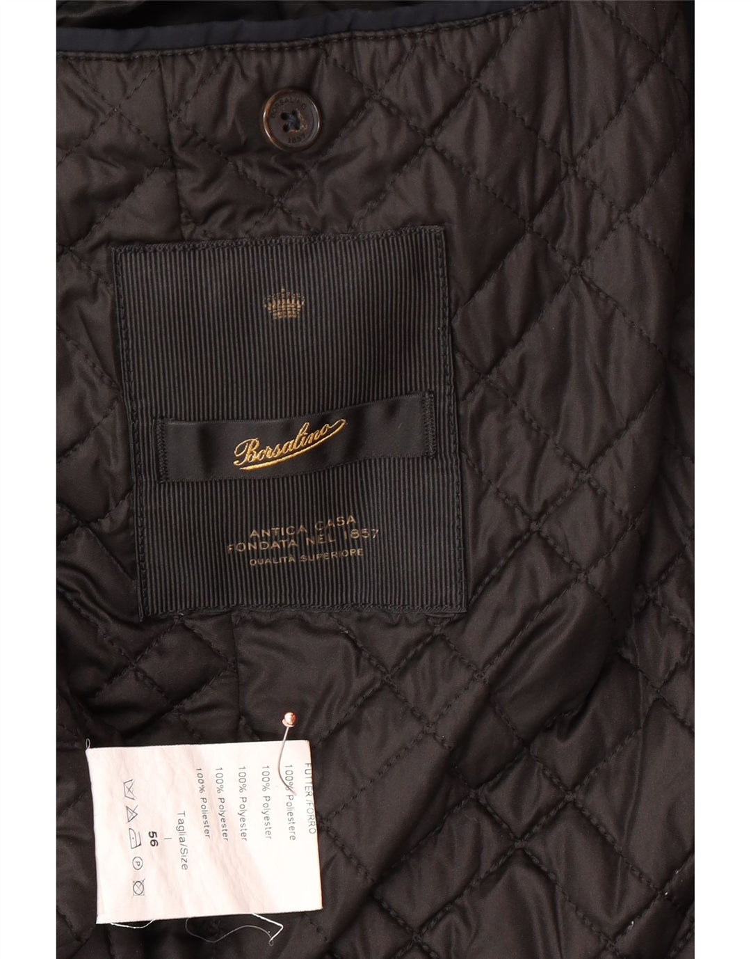 BORSALINO Palton pentru bărbați IT 56 3XL Bleumarin Poliester Clasic