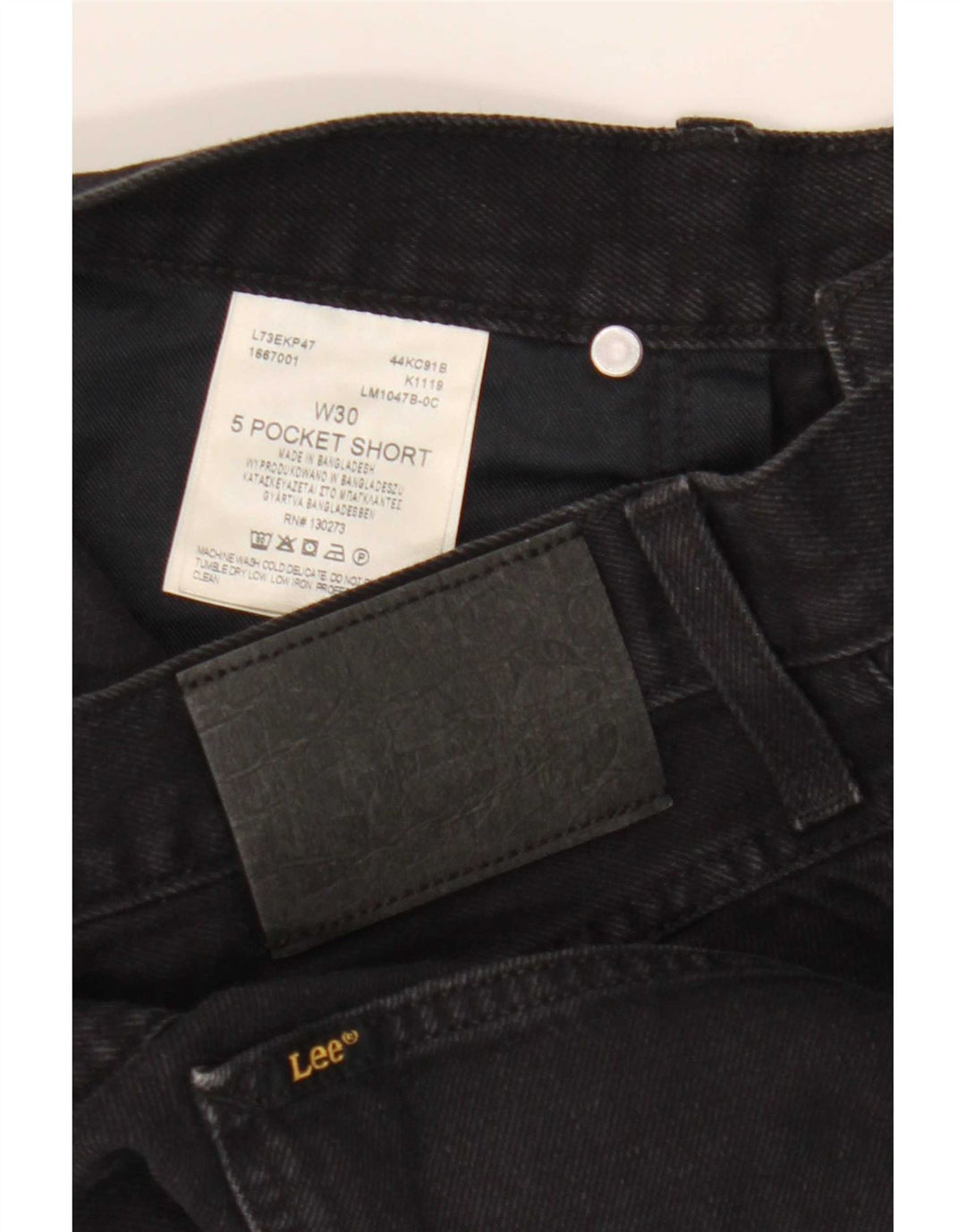 Pantaloni scurți din denim pentru bărbați Lee W30, bumbac mediu negru