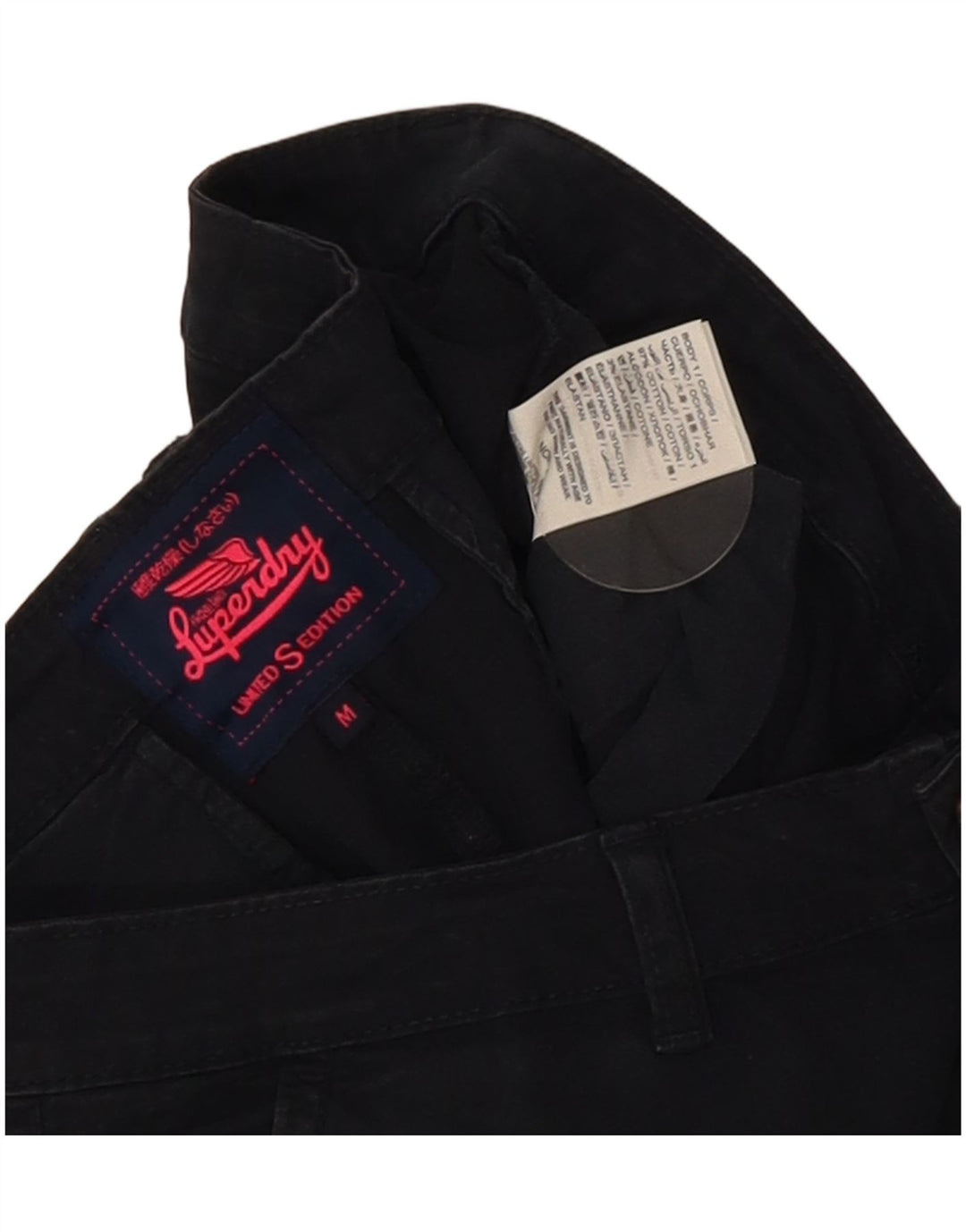 Pantaloni scurti chino Superdry pentru femei, mediu W30, bumbac bleumarin