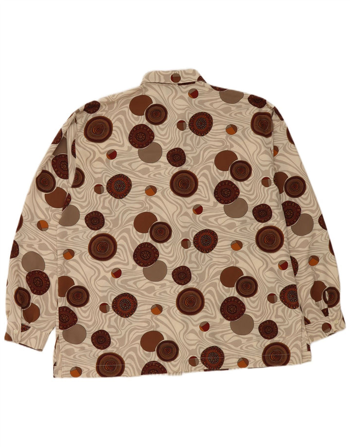 Bluză Cămașă Vintage Femei IT 48 XL Poliester Geometric Multicolor