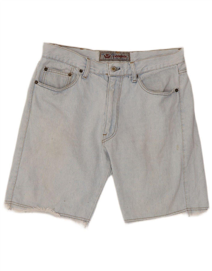 EVIDENCE Pantaloni scurți din denim pentru bărbați W32 Medium Blue