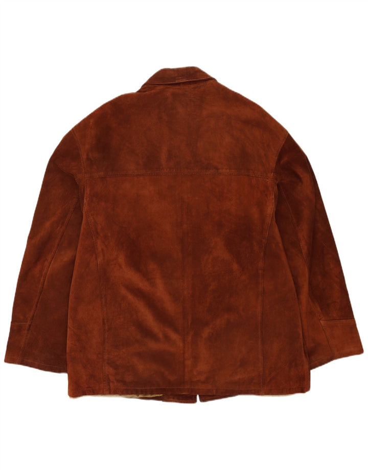 Jachetă vintage pentru bărbați din piele intoarsa IT 52 XL din piele maro