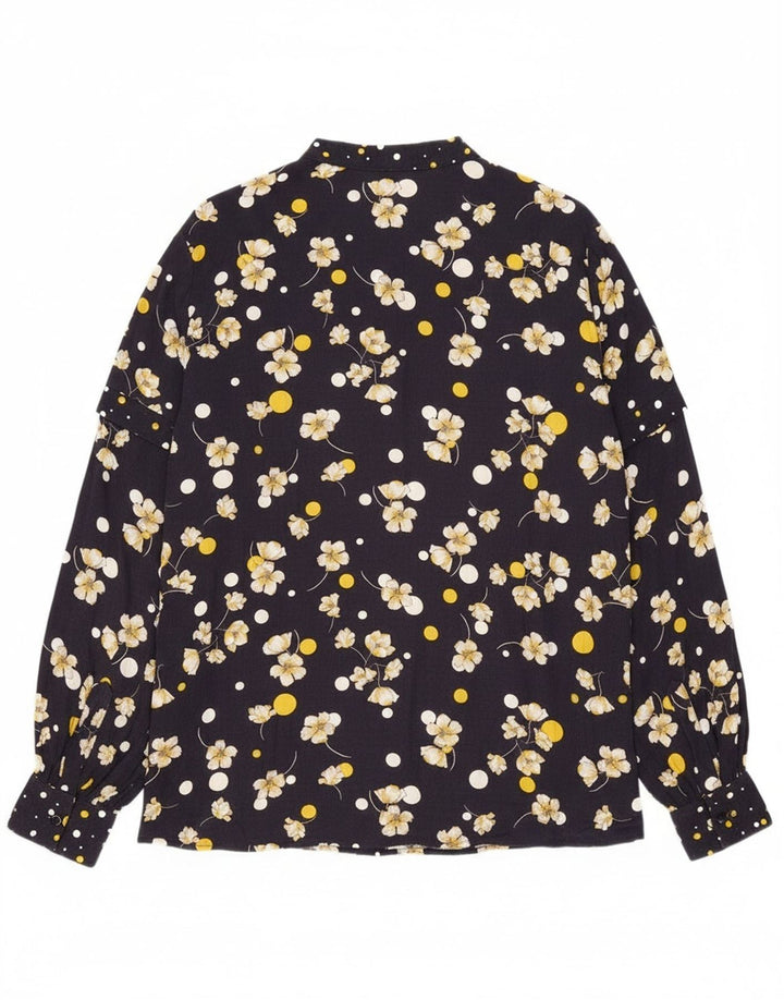 Cămașă pulover pentru femei Penny Black UK 16 mare, albastru marin, viscoză florală