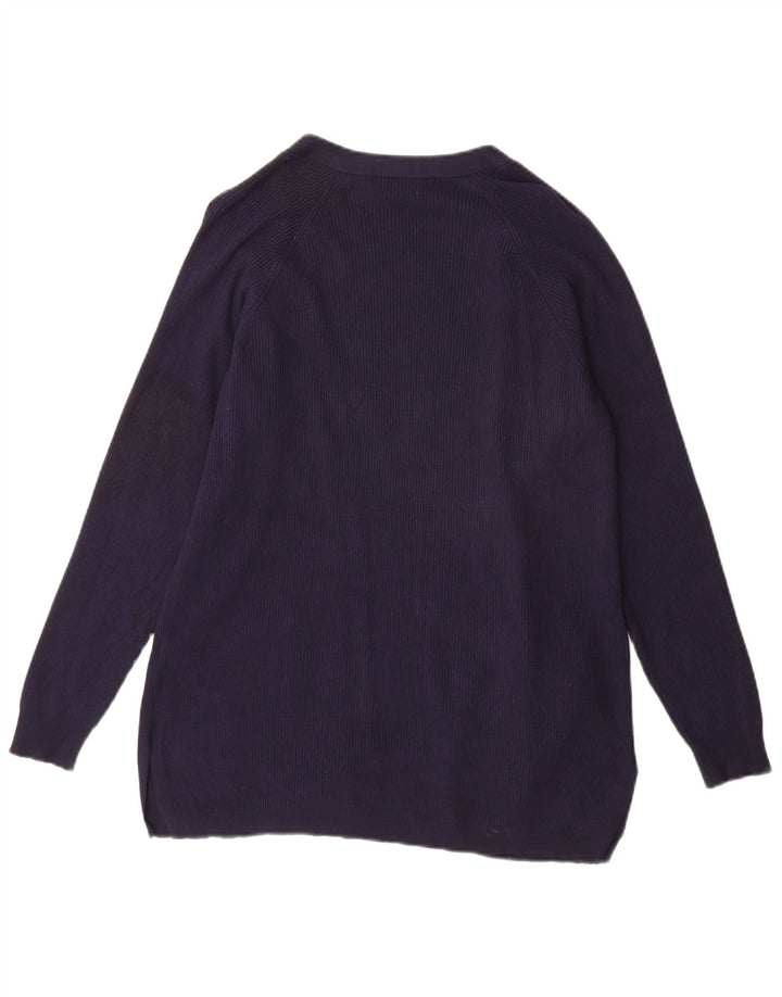 Pulover cardigan cu paragate pentru femei Marks & Spencer UK 14 Medium Bleumarin