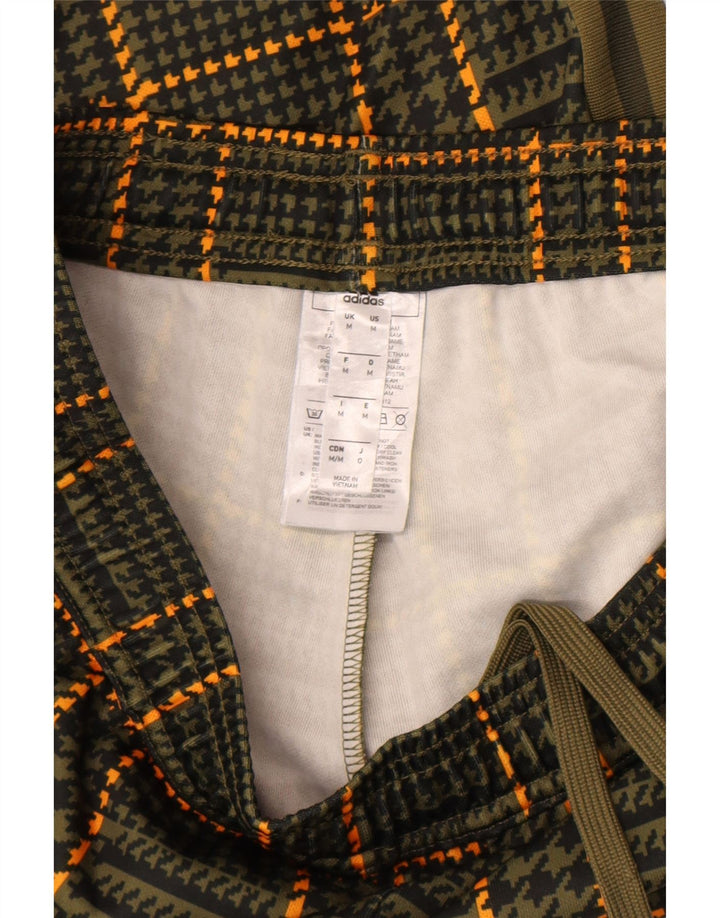 Pantaloni de trening Adidas pentru bărbați, poliester verde mediu cu picior de gală