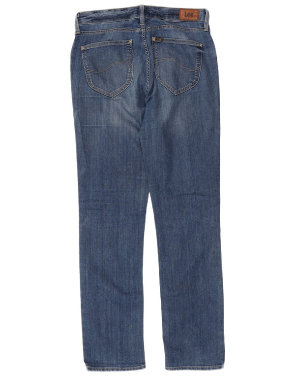 Lee Blugi pentru femei Marion Straight UK 14 Medium W30 L33 Blue Bumbac