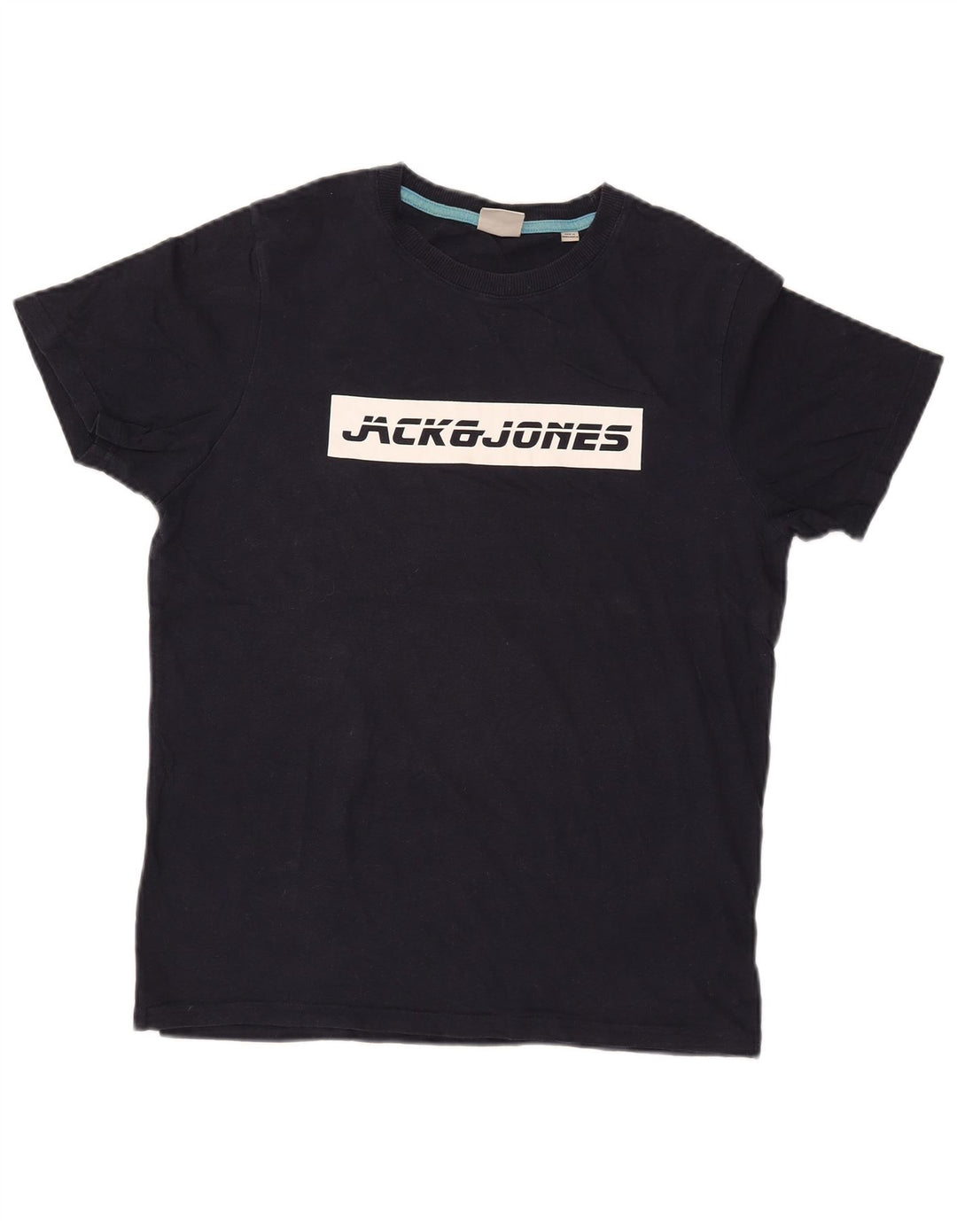 JACK & JONES Tricou grafic pentru bărbați Top mediu din bumbac bleumarin