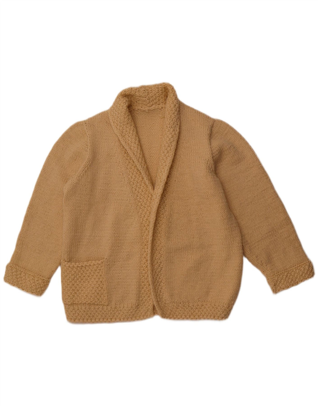 Pulover cardigan deschis pentru femei VINTAGE UK 16 mare bej