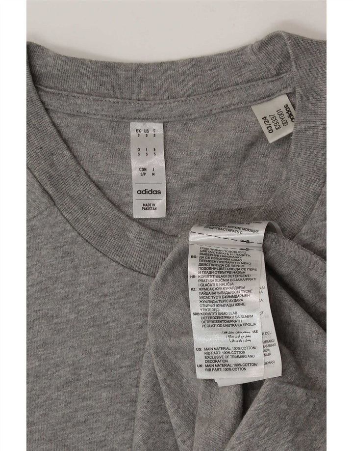 Tricou pentru bărbați Adidas Top mic, gri bumbac