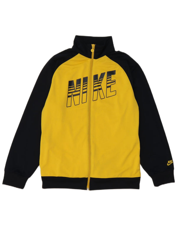 Jachetă de top pentru trening cu grafică Nike pentru băieți 13-14 ani XL galben Colorblock