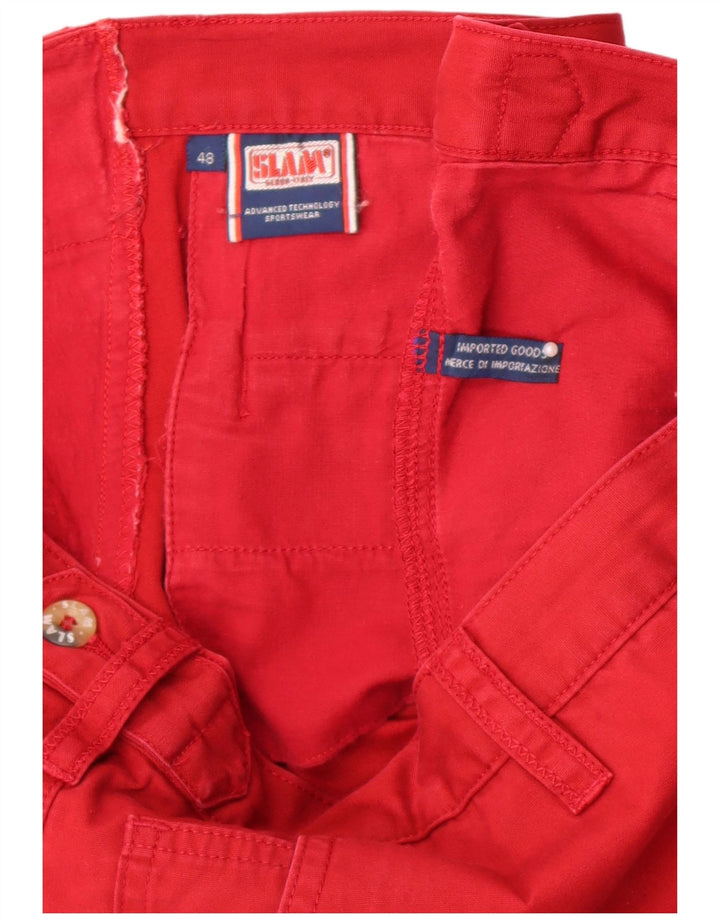 Pantaloni chino drepti pentru bărbați Slam W36 L29 roșii