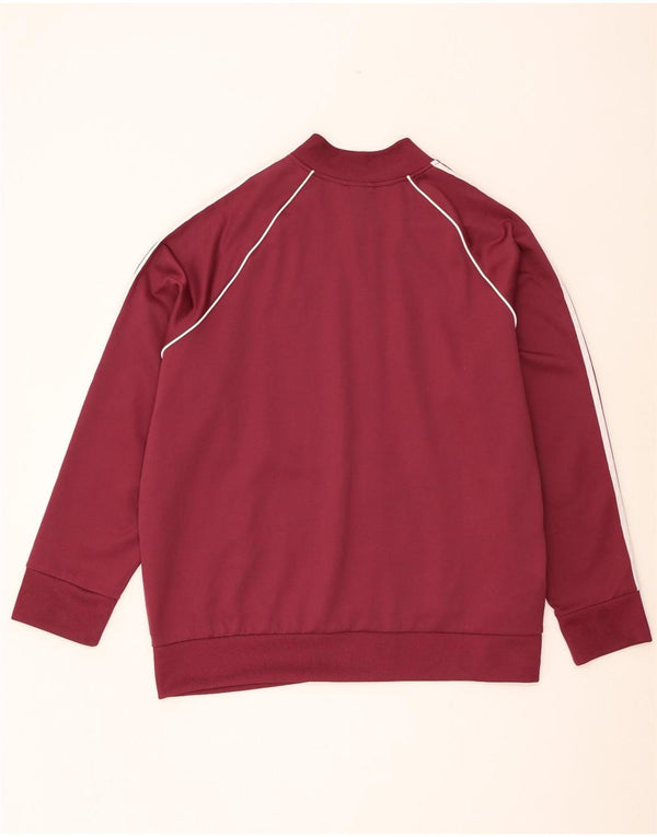 Jachetă de top pentru trening Adidas pentru femei UK 28/30 3XL Bumbac Burgundy