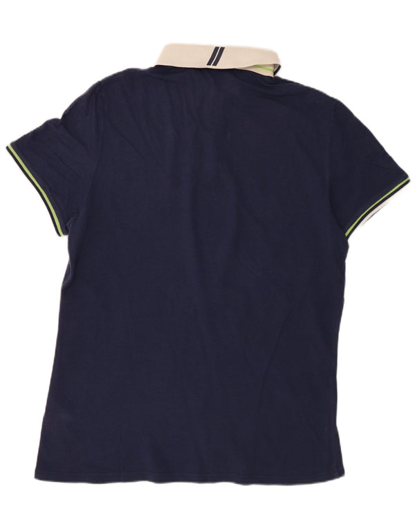 Trussardi Jeans Mens Rugby Polo Shirt 2XL Navy Blue Cotton