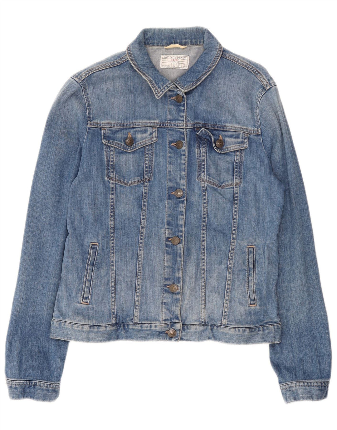 Jachetă de blugi pentru femei Fat Face UK 10 Small Blue Bumbac