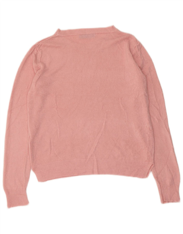 Pulover pentru femei Marks & Spencer Crop Boat Gâtul UK 12 Roz mediu