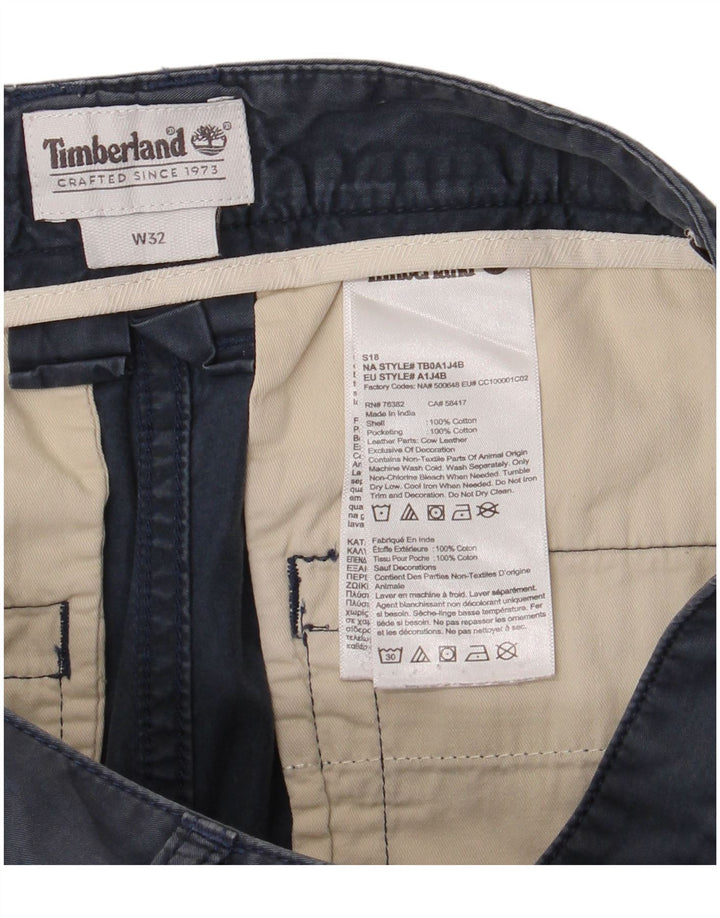 Pantaloni scurți casual pentru bărbați Timberland W32, bumbac, albastru bleumarin mediu