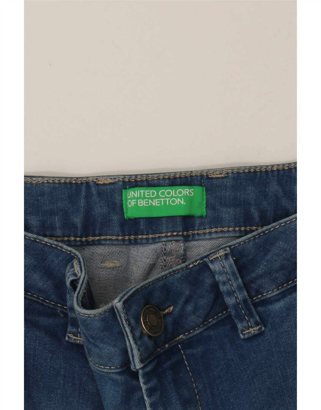 BENETTON Womens Crop Tapered Jeans W26 L26 Blue Vintage Benetton and Second-Hand Benetton from Messina Hembry 