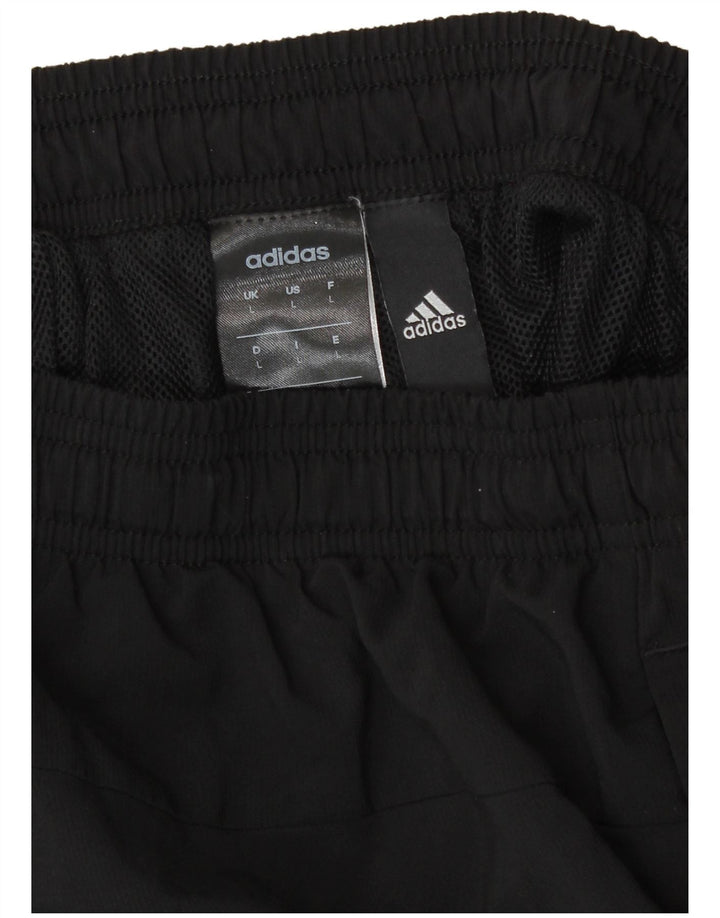 Pantaloni de trening Adidas pentru femei Joggeri UK 16 Poliester negru mare