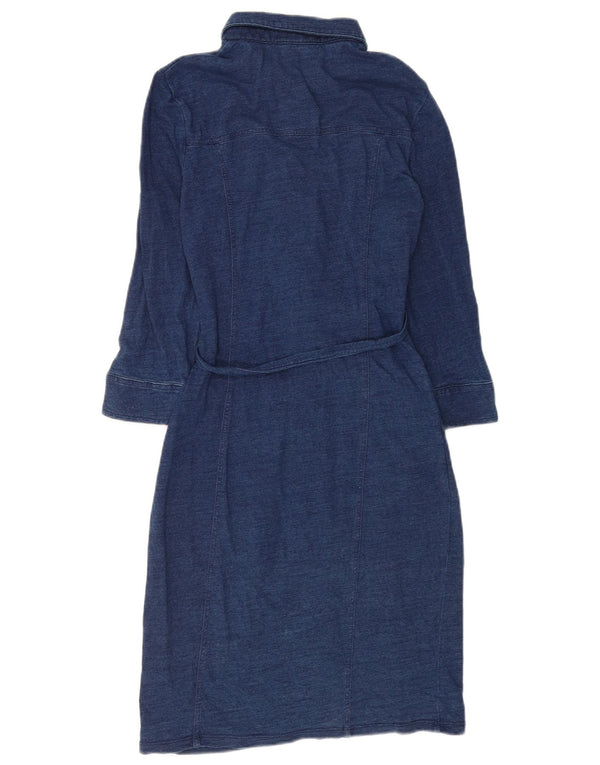 Rochie cămașă Boden pentru femei cu mâneci 3/4 UK 6 XS Bumbac bleumarin