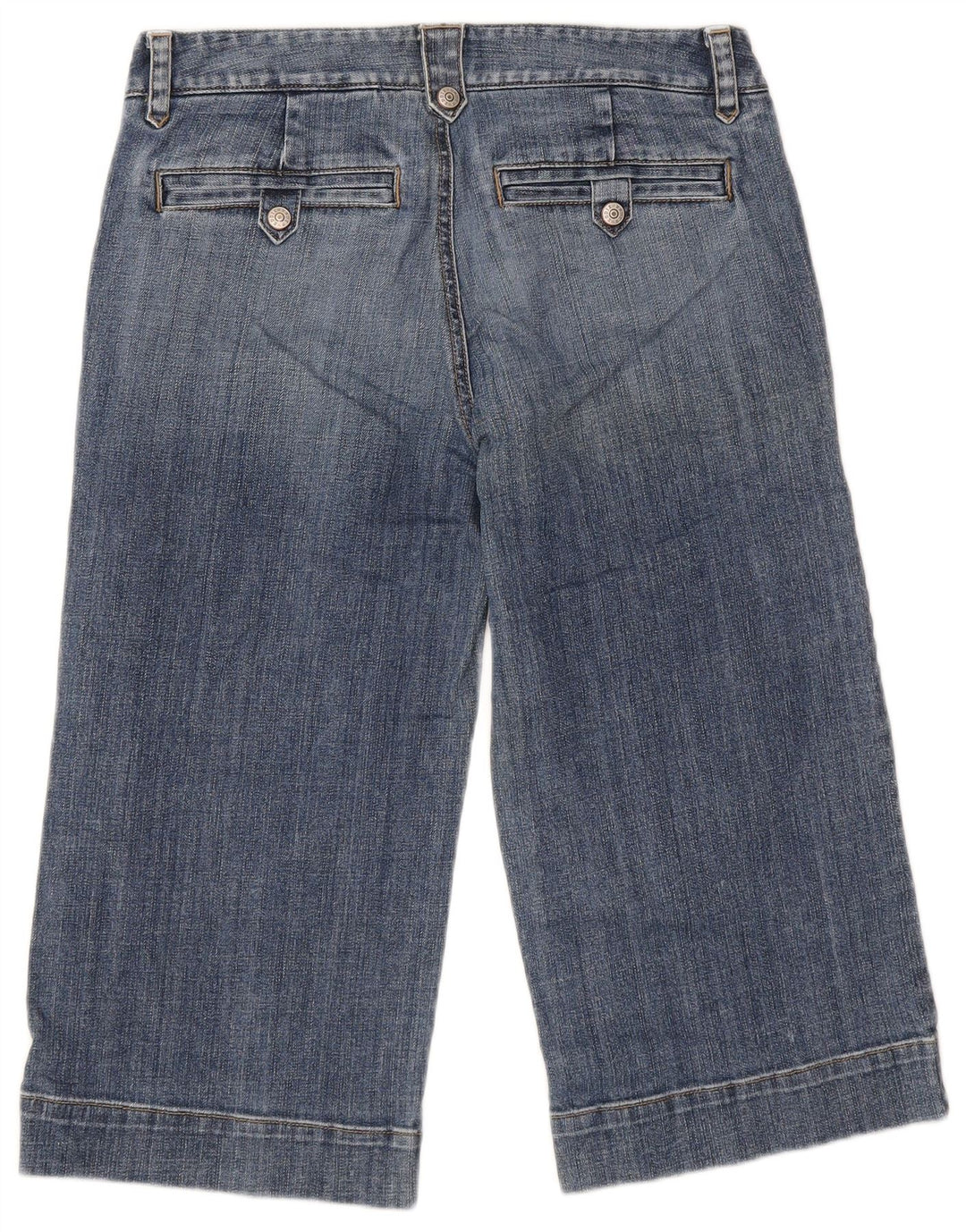 EDDIE BAUER Womens Capri Trousers US 6 Medium W30 L19 Blue Cotton